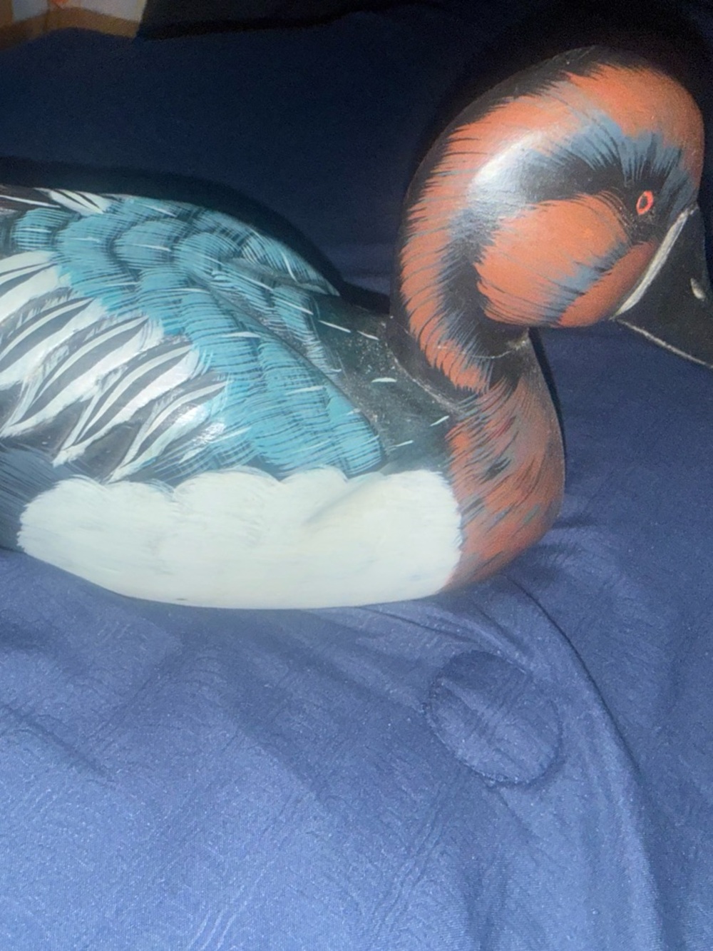 Vintage Pair carved Wood Pintail Duck in 1901 10 1/2 Inches